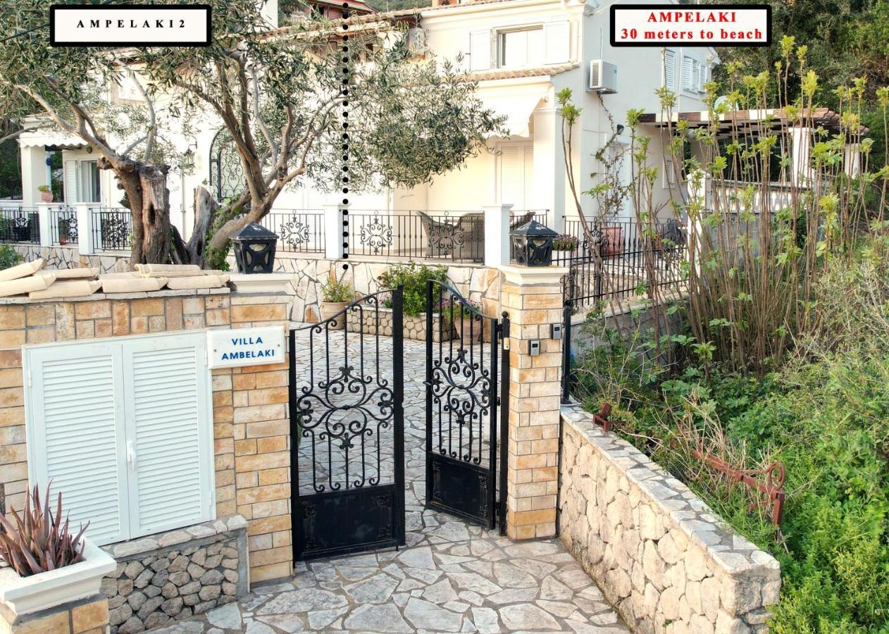 Villa Ampelaki "30 Meters To Beach" Paleokastritsa Bagian luar foto