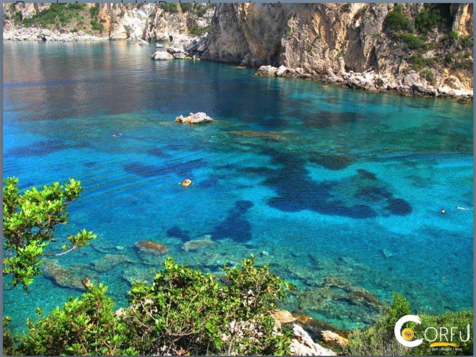Villa Ampelaki "30 Meters To Beach" Paleokastritsa Bagian luar foto